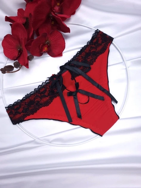 Жіночі сексуальні трусики Vialanna бразиліана S красно-чорні (T6638КЧ) - Фото 2 Жіночі сексуальні трусики Vialanna бразиліана S красно-чорні (T6638КЧ) - изображение 2