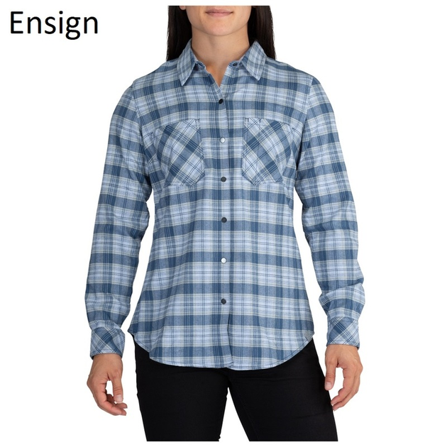 Женская тактическая фланелевая рубашка 5.11 HANNA FLANNEL 62391 X-Small, Ensign Blue Plaid - изображение 1