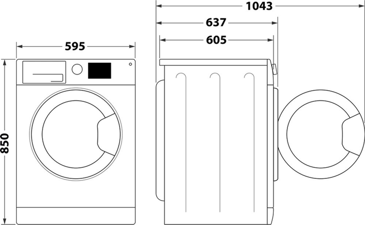 Пральна машина повногабаритна Hotpoint Ariston NM11 846 WS A EU N - зображення 13