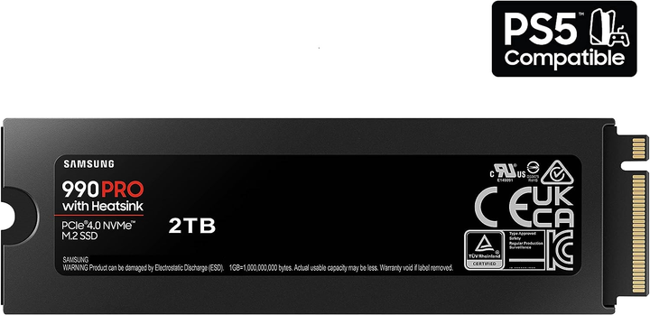 SSD Samsung 990 Pro with Heatsink 2TB M.2 PCIe 4.0 x4 V-NAND