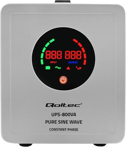 ДБЖ Qoltec Pure Sine Wave 800VA/560W Постійна фаза (50718) - зображення 1