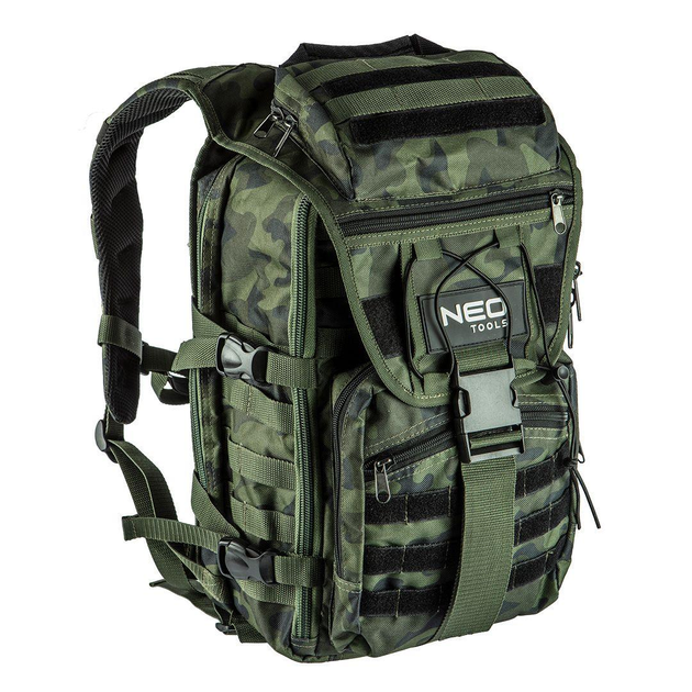 Рюкзак тактичний Neo Tools Camo, 30л, поліестер 600D, 50х29.5х19см, камуфляж - зображення 1