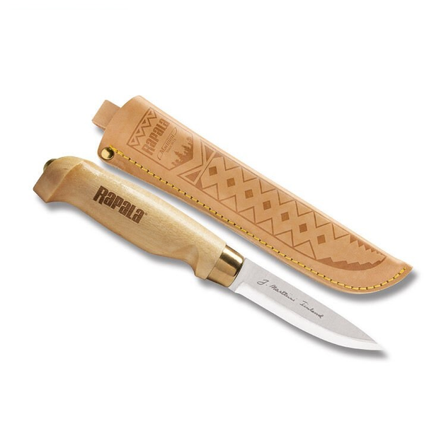Охотничий финский нож с кожанным чехлом Rapala Classic Birch Collection (9,5 см) - изображение 1