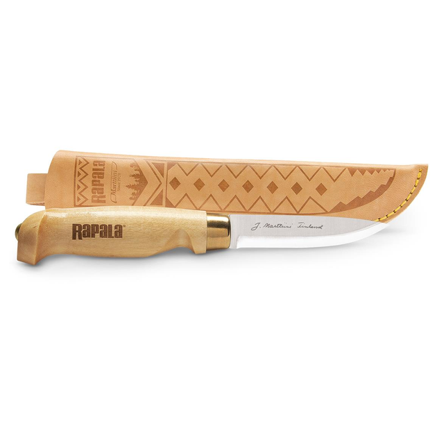 Охотничий финский нож с кожанным чехлом Rapala Classic Birch Collection (9,5 см) - изображение 2