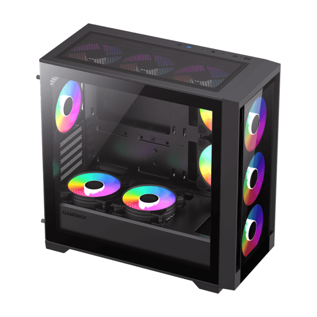 Корпус для комп'ютера Mіditower GameMax Defender TG без БЖ Чорний - зображення 6