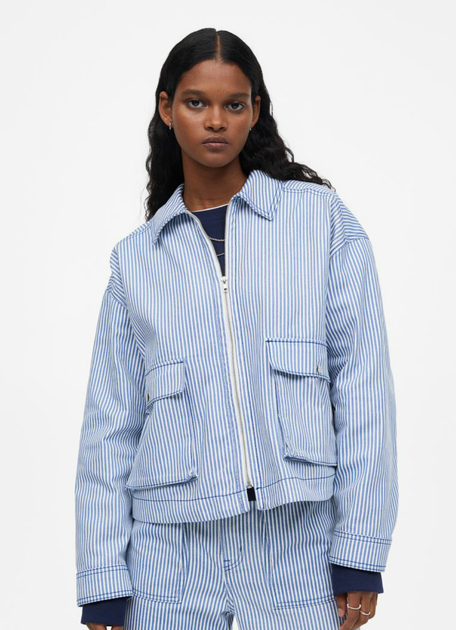 Джинсова куртка H&M (55625) XS Блакитна - Фото 1 Джинсова куртка H&M (55625) XS Блакитна - изображение 1