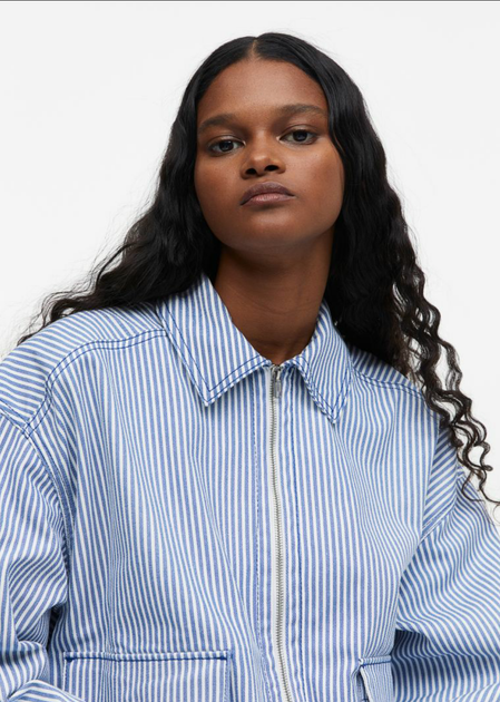 Джинсова куртка H&M (55625) XS Блакитна - Фото 3 Джинсова куртка H&M (55625) XS Блакитна - изображение 3