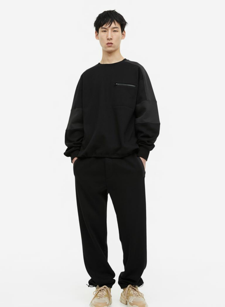 Чоловічий світшот H&M (55573) S Чорний - изображение 3