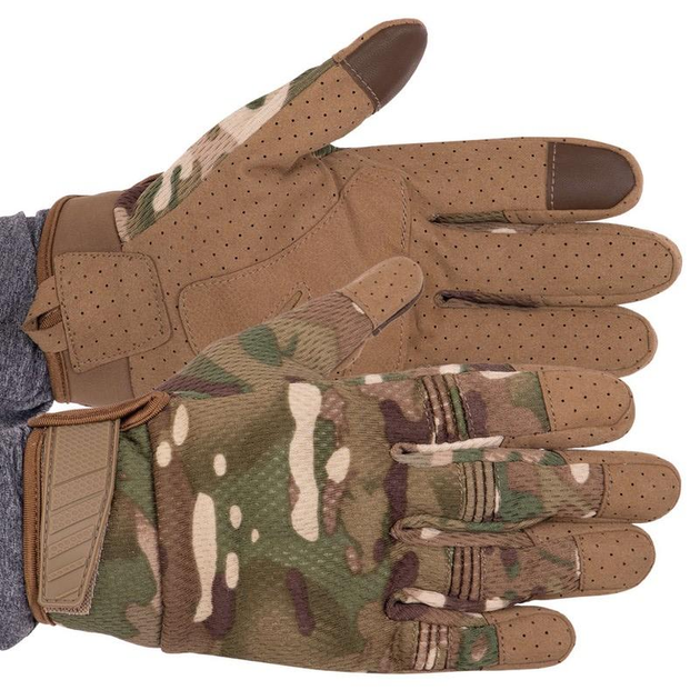 Перчатки тактические с закрытыми пальцами Military Rangers BC-8816 размер: L Цвет: Камуфляж Multicam - изображение 1