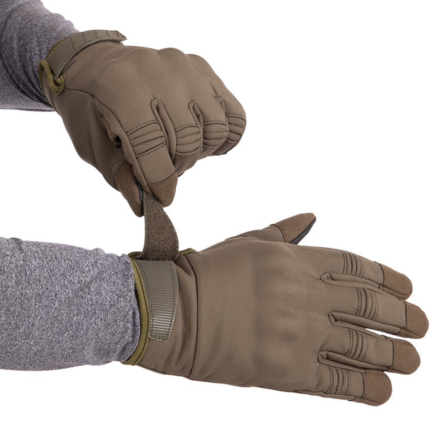 Перчатки тактические с закрытыми пальцами Military Rangers BC-9878 Цвет: Оливковый размер: XL - изображение 2