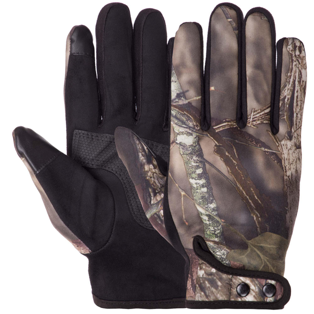 Перчатки для охоты и рыбалки с закрытыми пальцами SP-Sport BC-9239 размер L Камуфляж Лес - изображение 1