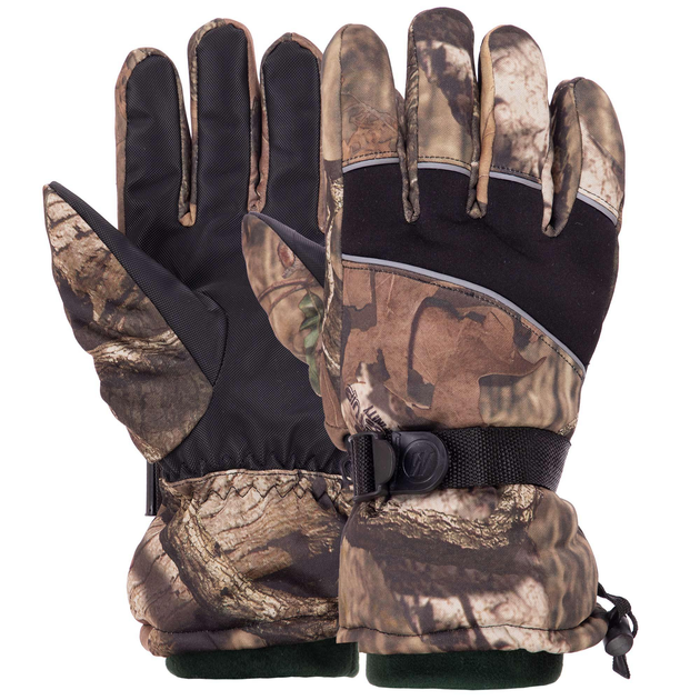 Перчатки для охоты рыбалки и туризма теплые MARUTEX A-610 M-L камуфляж лес - изображение 1
