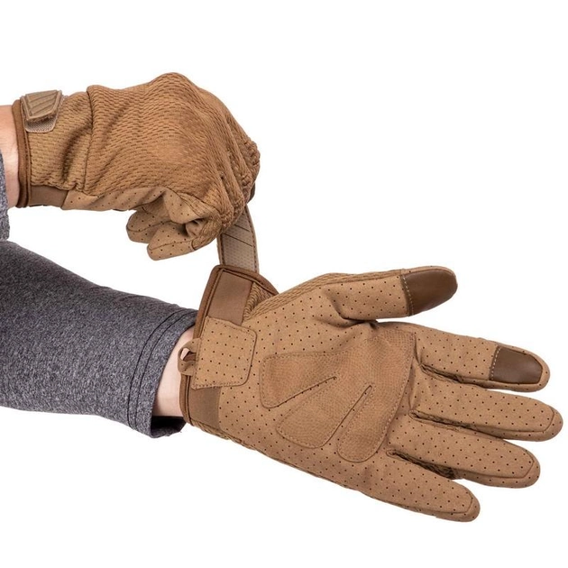 Перчатки тактические с закрытыми пальцами Military Rangers BC-8816 размер: L Цвет: Хаки - изображение 2