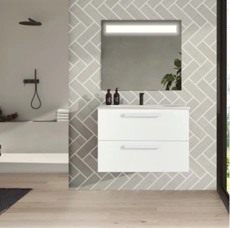 Тумба з умивальником Devit Fresh 79,5x55x44,9см біла (088728W) - зображення 2