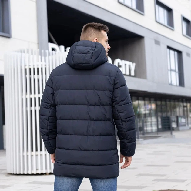 Мужская зимняя куртка большого размера UF-fashion 78 - двл DV MEN'S 60 темно-синий - Фото 7 Мужская зимняя куртка большого размера UF-fashion 78 - двл DV MEN'S 60 темно-синий - изображение 7