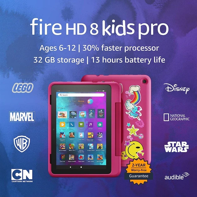 Планшет Amazon Fire HD 8 kids pro 12th gen. 32 GB (2022) Rainbow Universe Kid-Frendly - Фото 2 Планшет Amazon Fire HD 8 kids pro 12th gen. 32 GB (2022) Rainbow Universe Kid-Frendly - изображение 2