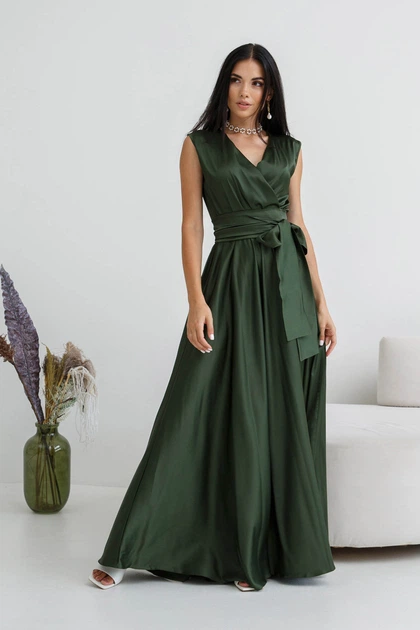 Сукня Jadone Fashion Фурор XL хакі - Фото 3 Сукня Jadone Fashion Фурор XL хакі - зображення 3