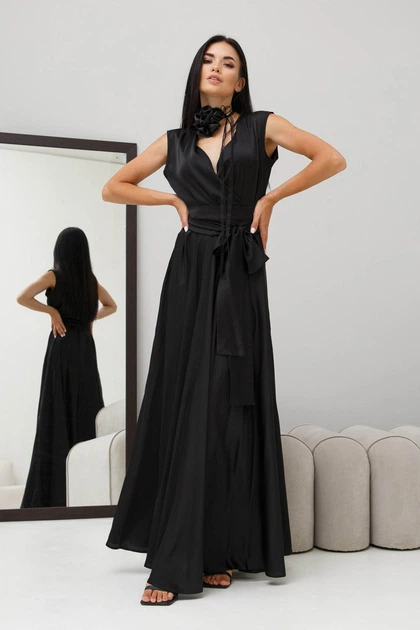 Платье Jadone Fashion Фурор 2XL черный - Фото 3 Платье Jadone Fashion Фурор 2XL черный - изображение 3