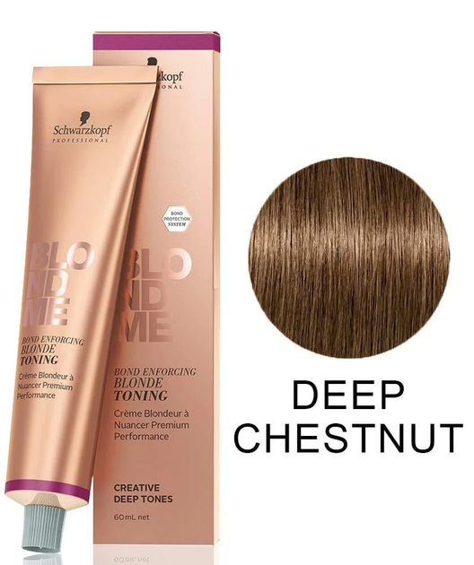 Farba do włosów Schwarzkopf Professional BlondMe Bond Enforcing Blonde Lifting Deep Chestnut głębokie tonowanie 60 ml (4045787564303) - obraz 2