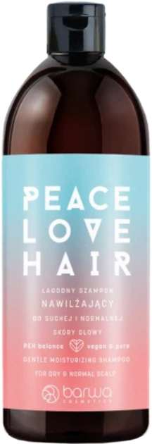 Акція на Шампунь зволожувальний для сухої та нормальної шкіри голови Barwa Cosmetics Peace Love Hair 480 мл від Rozetka