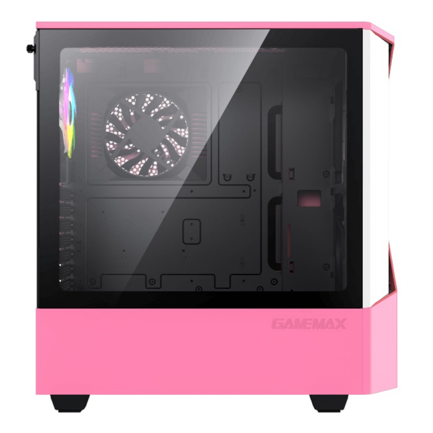 Корпус компьютерный GameMax Contac COC PW без блока питания/E-ATX/RGB-подсветка/боковое окно Розовый - изображение 6