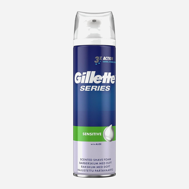 Pianka do golenia Gillette Series Shaving Foam Sensitive Skin 250 ml (7702018980864) - obraz 1