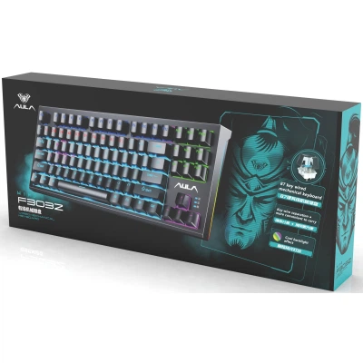 Клавиатура Aula F3032 Keycaps Plus 21 Dark Yellow Keys KRGD Red USB UA Black (6948391204673) - Фото 3 Клавиатура Aula F3032 Keycaps Plus 21 Dark Yellow Keys KRGD Red USB UA Black (6948391204673) - изображение 3