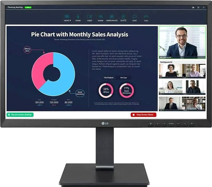 Monitor 23,8" LG 24BP750C-B - obraz 4