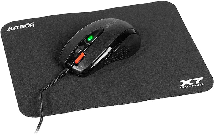 Комплект A4Tech X-7120: Мышь X-710BK + игровая поверхность X7-200MP (4711421932172) - изображение 1