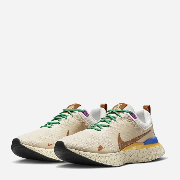 Buty sportowe męskie z siatki na platformie do kostki lekkie Nike React Infinity Run Fk 3 Prm DZ3025-001 43 (9.5US) 27.5 cm Beżowe (196153298835) - obraz 2