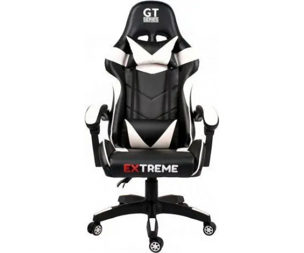 Ігрове крісло для геймерів та роботи EXTREME GT Чорно білий геймерське крісло для дому для офісу - изображение 2