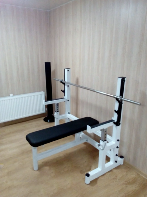 Скамья для жима RN classic prof + Олимпийская обрезиненная штанга 100кг - Фото 7 Скамья для жима RN classic prof + Олимпийская обрезиненная штанга 100кг - изображение 7