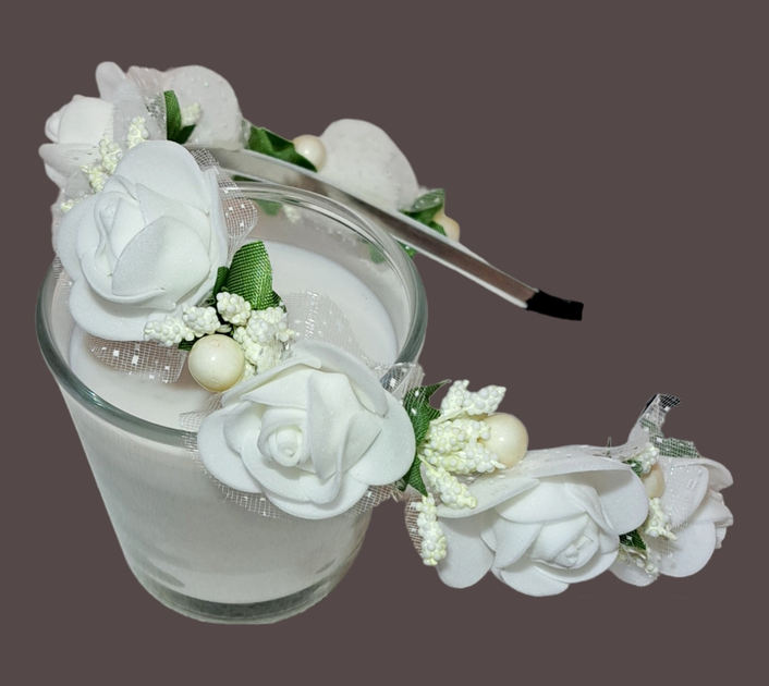 Венок на голову - Chabrowe Love - искусственные цветы
