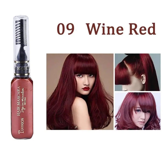 Временная смывающаяся краска для волос красная Wine Red 09 - Фото 4 Временная смывающаяся краска для волос красная Wine Red 09 - изображение 4