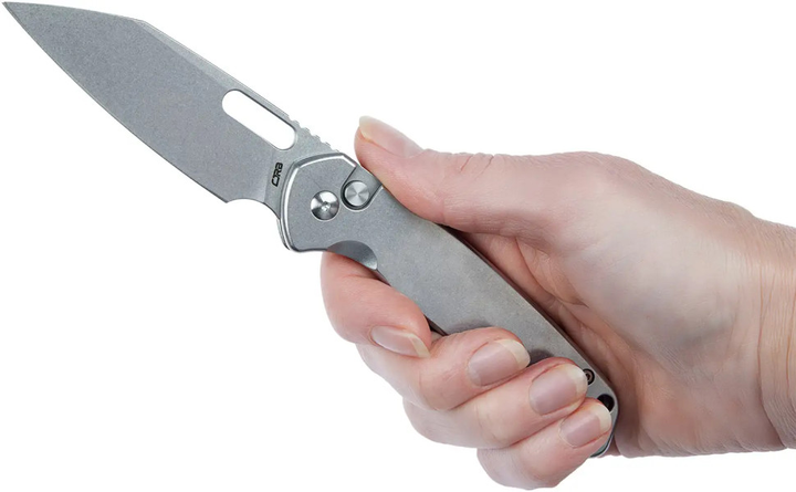 Нож CJRB Pyrite Wharncliffe, AR-RPM9 Steel, Steel handle - изображение 2