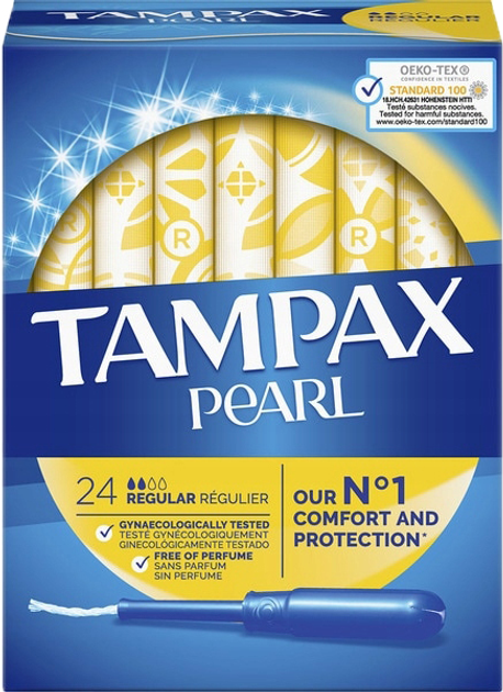 Tampony Tampax Pearl Regular 24 szt (4015400804345) - obraz 1