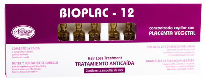 Ampułki Nurana Bioplac-12 Anti Hair Loss Treatment 12 x 10 ml (8422246500038) - obraz 1