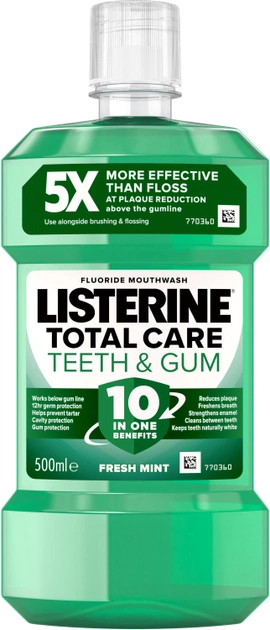 Płyn do płukania jamy ustnej Listerine Teeth And Gum Oral Rinse 500 ml (5010123714383) - obraz 1