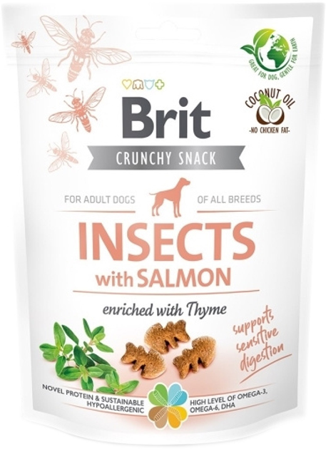 Przysmak dla psów Brit Care Dog Insect&Salmon 200 g (8595602551491) - obraz 1