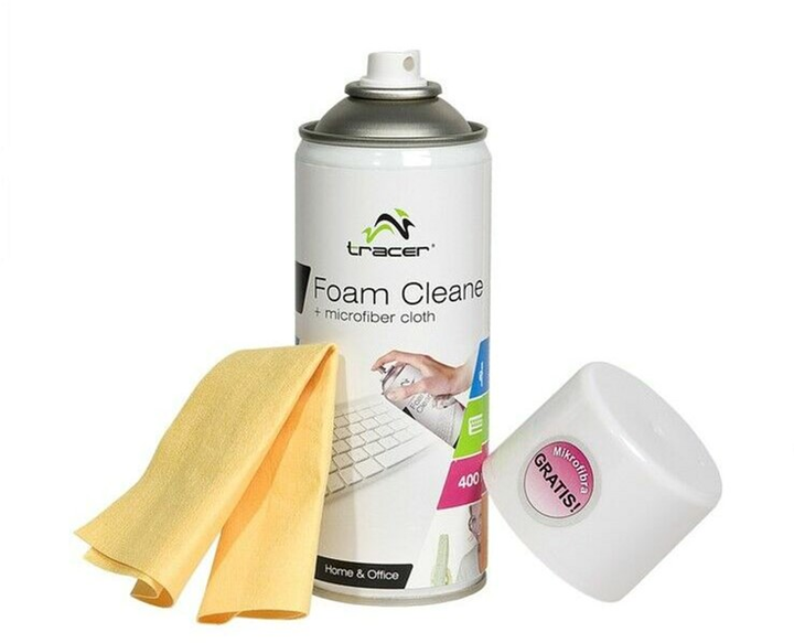 Pianka czyszcząca dla plastiku Tracer Foam Cleander + Microfiber Cloth 400 ml (TRASRO42105) - obraz 1