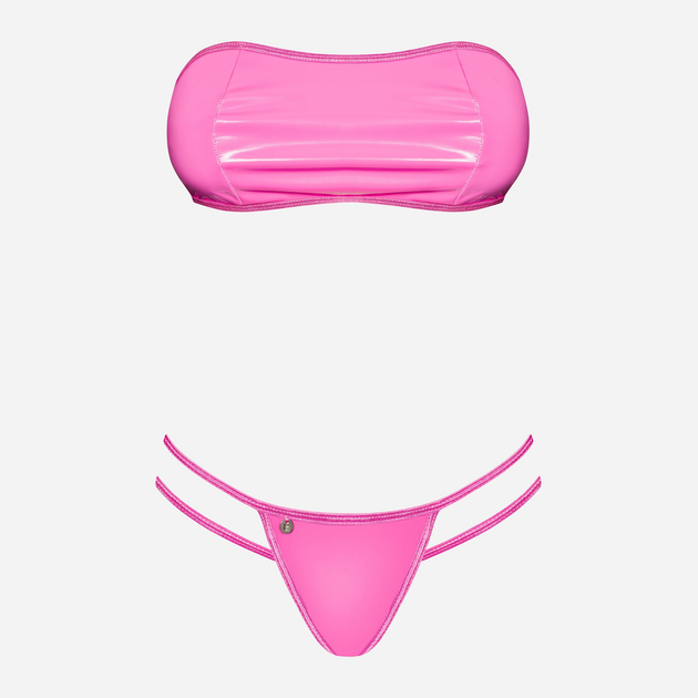 Komplet (biustonosz + majtki) Obsessive Lollypopy S/M Różowy (5901688228746) - obraz 5