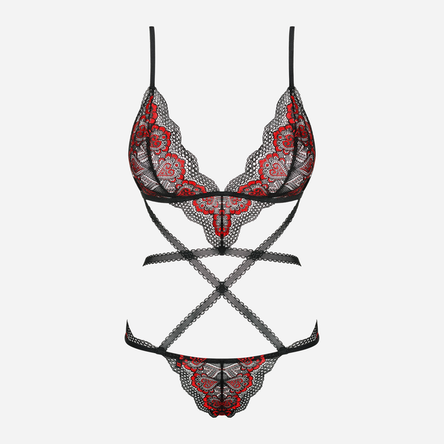Боді Obsessive Megies S/M Чорне (5901688224410) - зображення 5