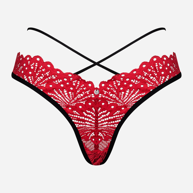 Трусики-стрінги Obsessive Mettia L/XL Червоні (5901688235249) - зображення 5