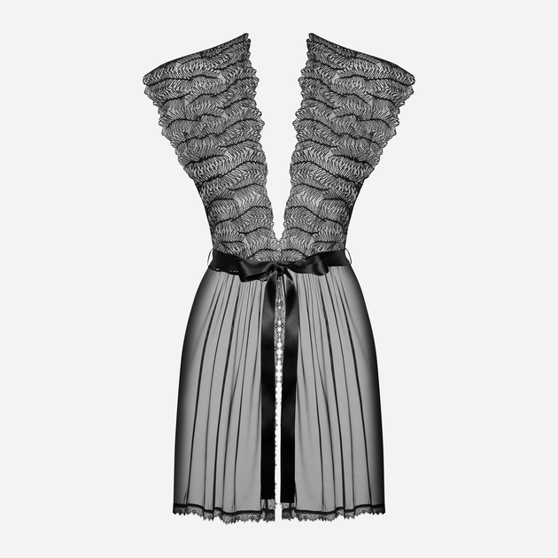Халат Obsessive Romanesa L/XL Чорний (5901688232897) - зображення 5