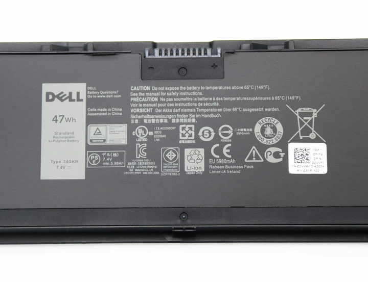 Батарея для ноутбука Dell Latitude - 34GKR (3RNFD) 7.4V 47Wh - Аккумулятор, АКБ - зображення 7