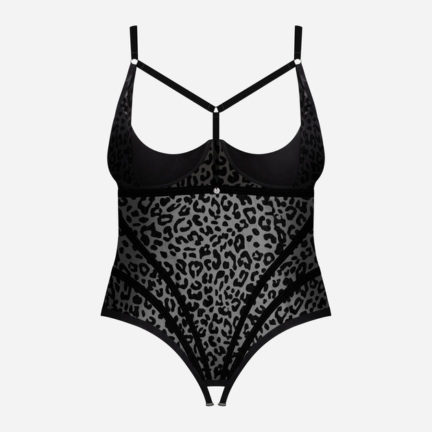 Боді Obsessive Jagueria 6XL/7XL Чорне (5901688234952) - зображення 5