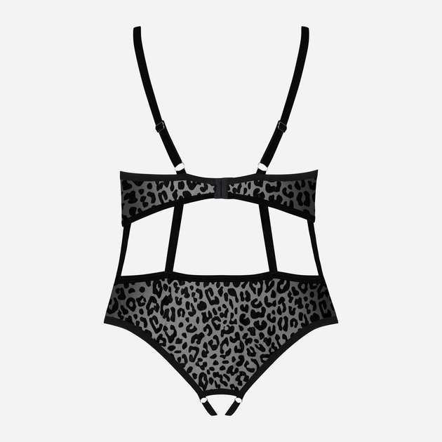 Боді Obsessive Jagueria 6XL/7XL Чорне (5901688234952) - зображення 6