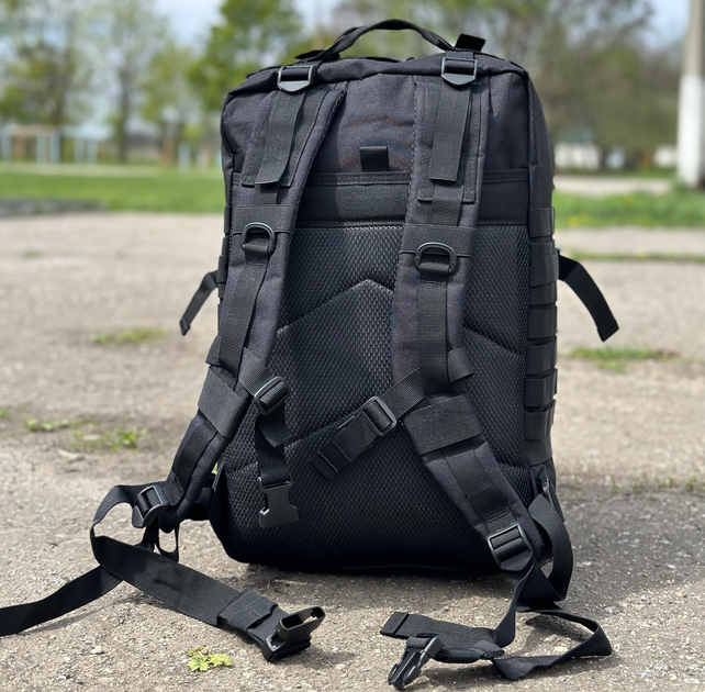 Тактичний рюкзак штурмовий Tactic військовий рюкзак на 40 літрів Чорний (Ta40-black) - зображення 2