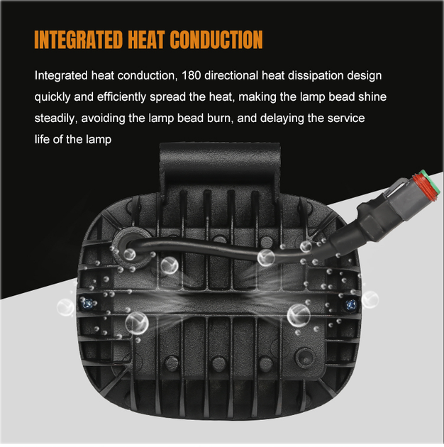 Додаткова світлодіодна фара Terra D04-30W (120 x 95 х 60 мм) - зображення 4