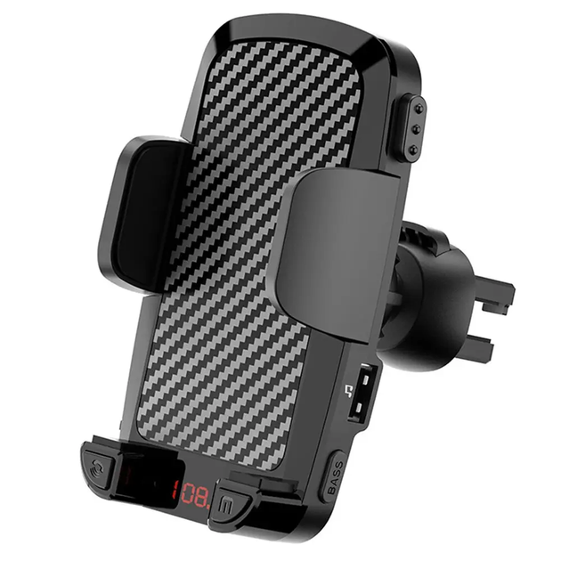 Держатель для телефона автомобильный FM ФМ Bluetooth модулятор Terra IQ, трансмиттер - изображение 4
